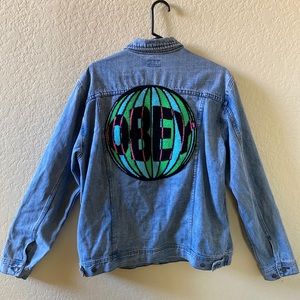 Obey Worldwide Carpet Embroidered XL Denim Jacket